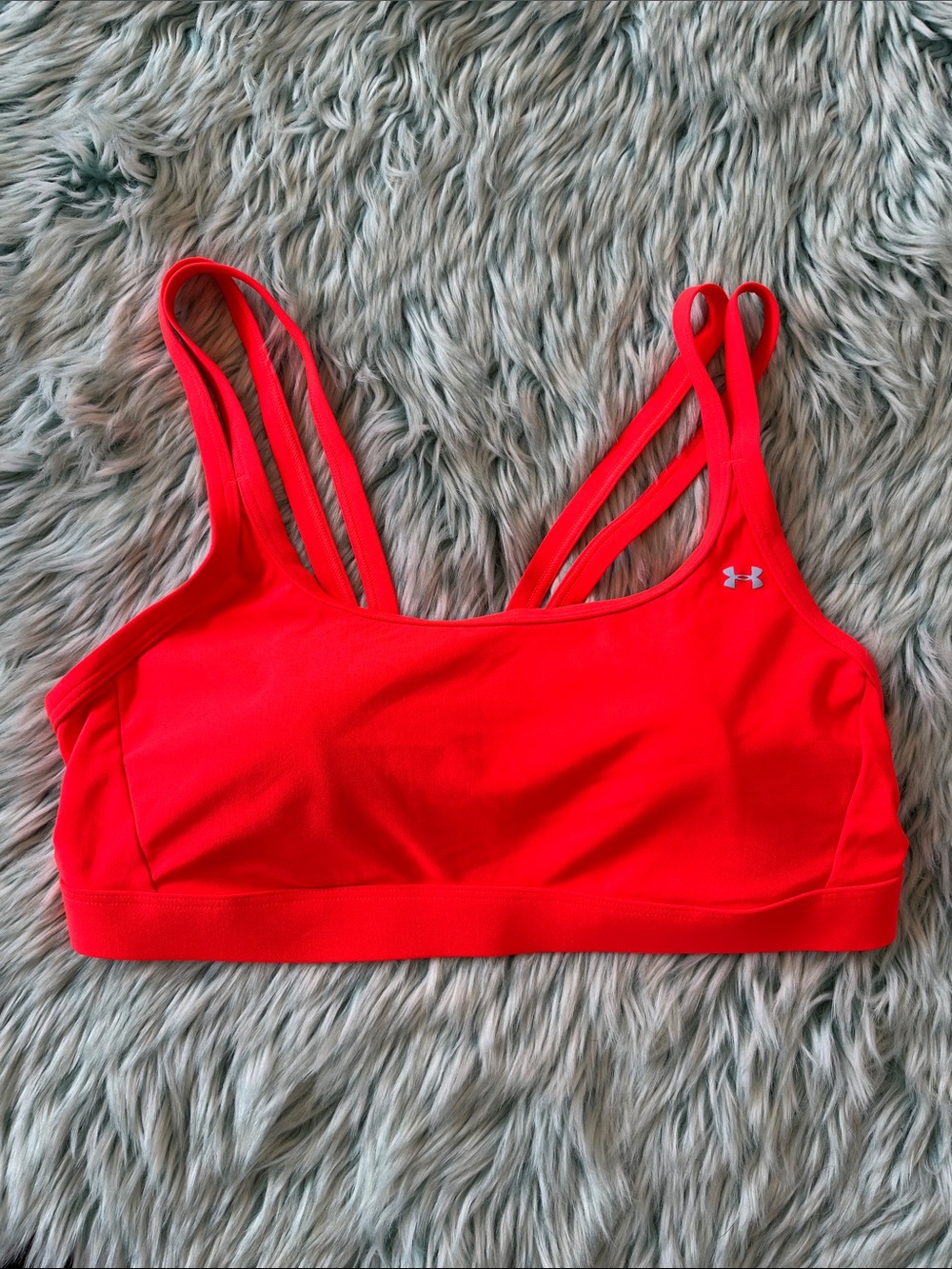 Under Armour Bright Orange Double-Strap Sports Bra/ Swim Top